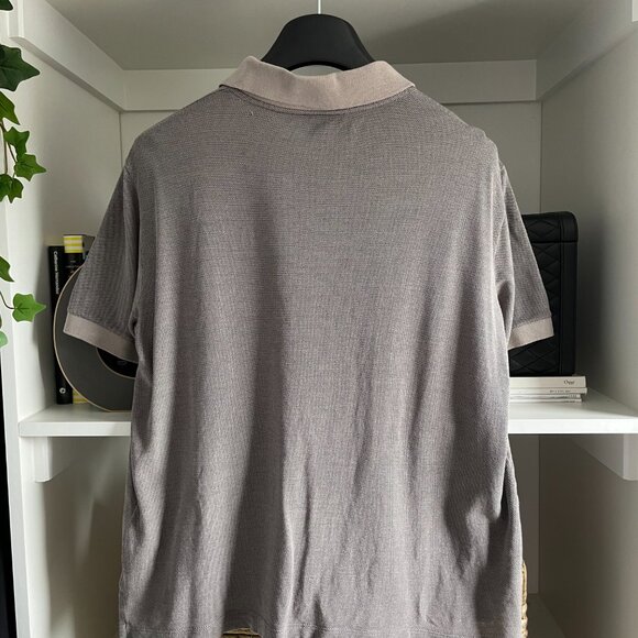 Giorgio Armani grey buttonless short sleeved polo - Picture 2 of 4